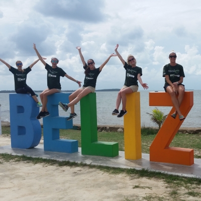A group of Projects Abroad interns enjoy their free time during a Public Health internship in Belize. Interns take a break from their public health work in Belize by relaxing with their group.